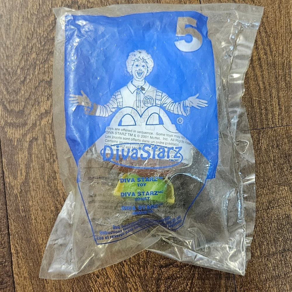 Vintage McDonalds Diva Starz Toy 5 2001 Mattel Collectible Sealed Happy Meal